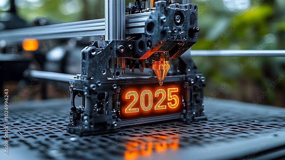 Futuristic Machine Engraving the Year 2025 Futuristic Machine Engraving the Year 2025