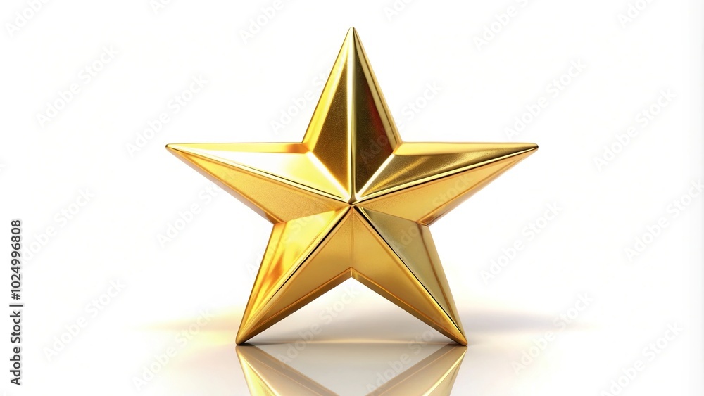 Bright shiny gold star on white background Bright shiny gold star on white background