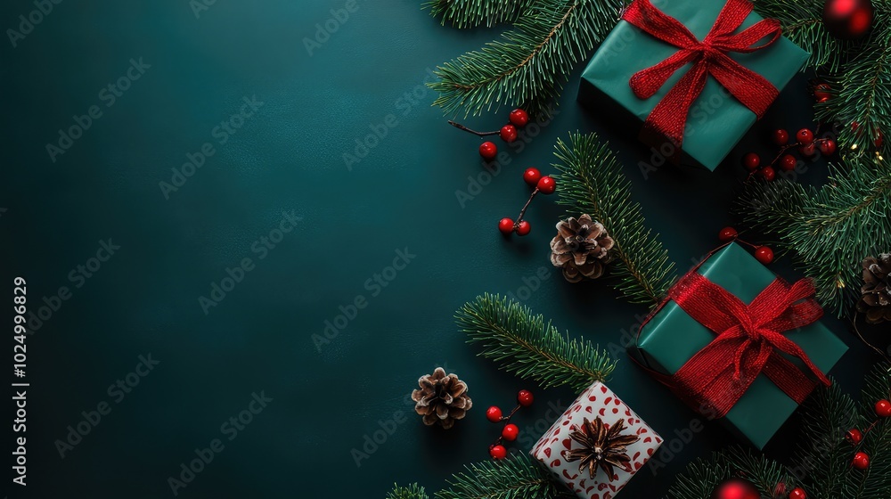 Christmas Mood Concept with Festive Attributes. AI generated illustration. Christmas Mood Concept with Festive Attributes. AI generated illustration.