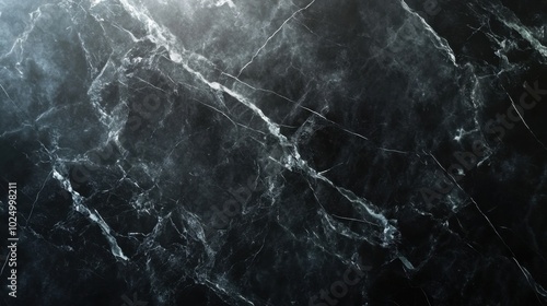 Smooth marble surface with dark veins, perfect for luxury or high-end product displays.