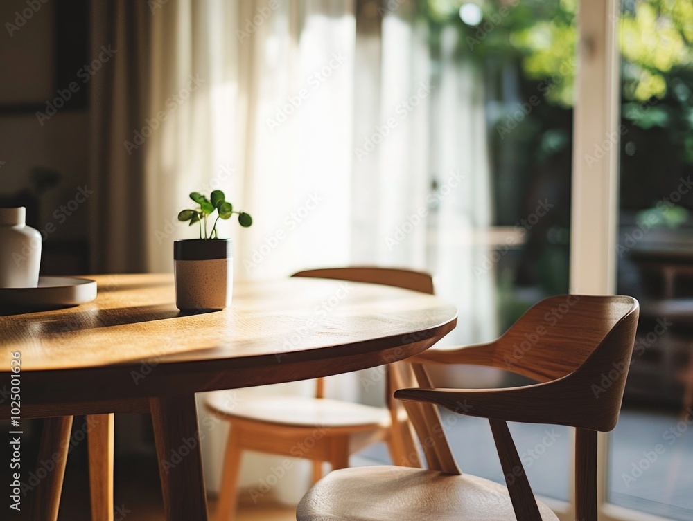 Modern Dining Room with a View Modern Dining Room with a View