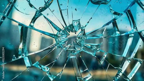 broken glass hole background
