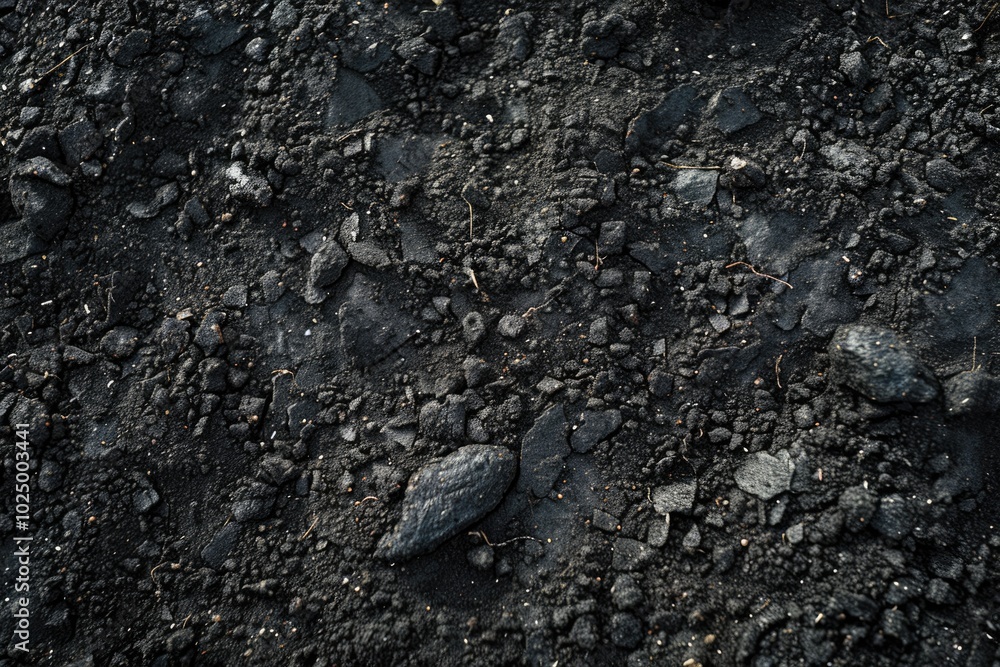 Fototapeta premium Black soil texture