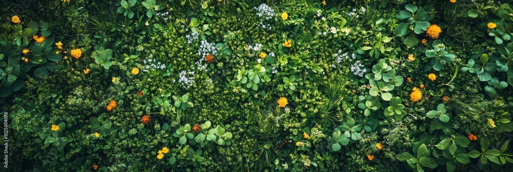 Lush Wildflower Meadow, a vibrant green expanse adorned with diverse wildflowers, showcasing the intricate textures of nature's palette. Lush Wildflower Meadow, a vibrant green expanse adorned with diverse wildflowers, showcasing the intricate textures of nature's palette.