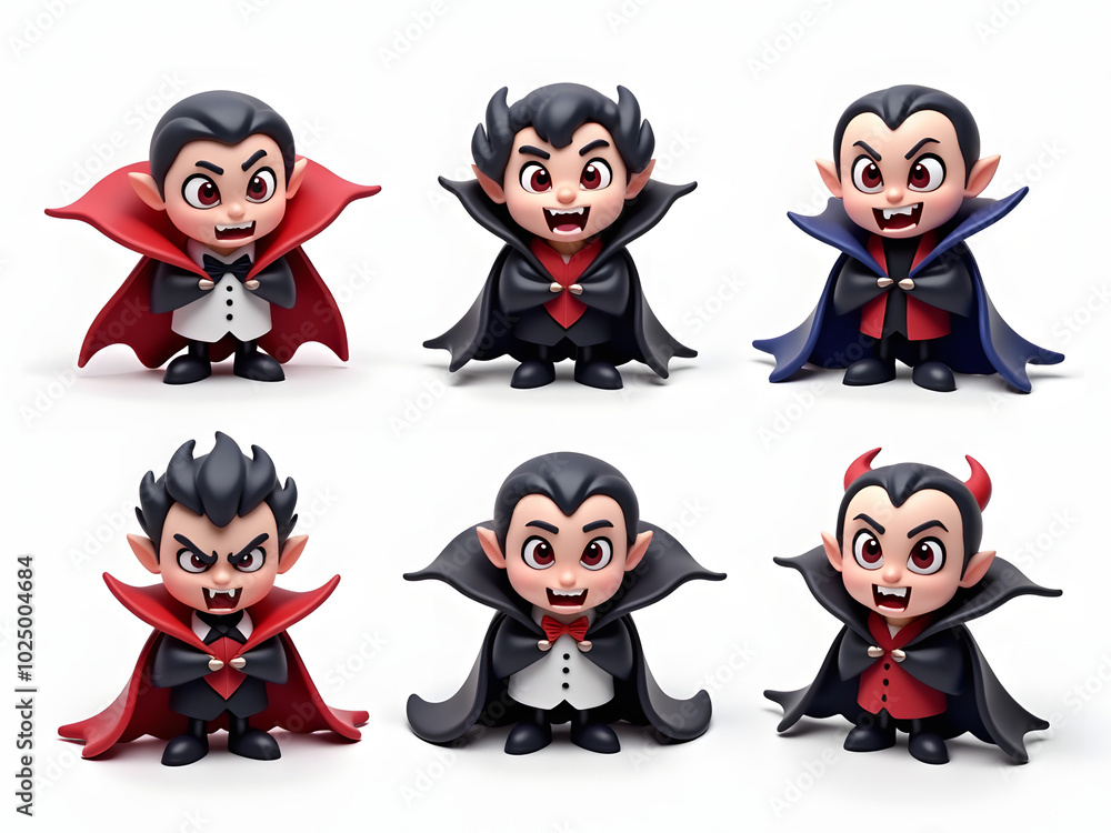 set of cartoon vampire set of cartoon vampire