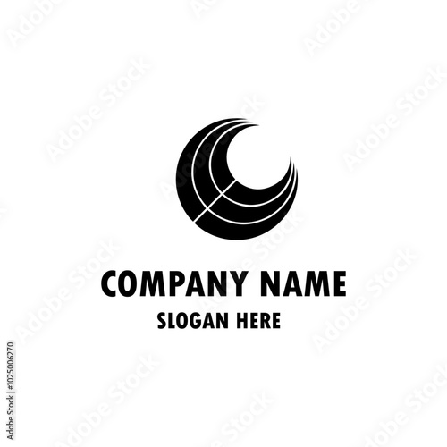 Vintage Retro Moon Crescent Logo Design Vector