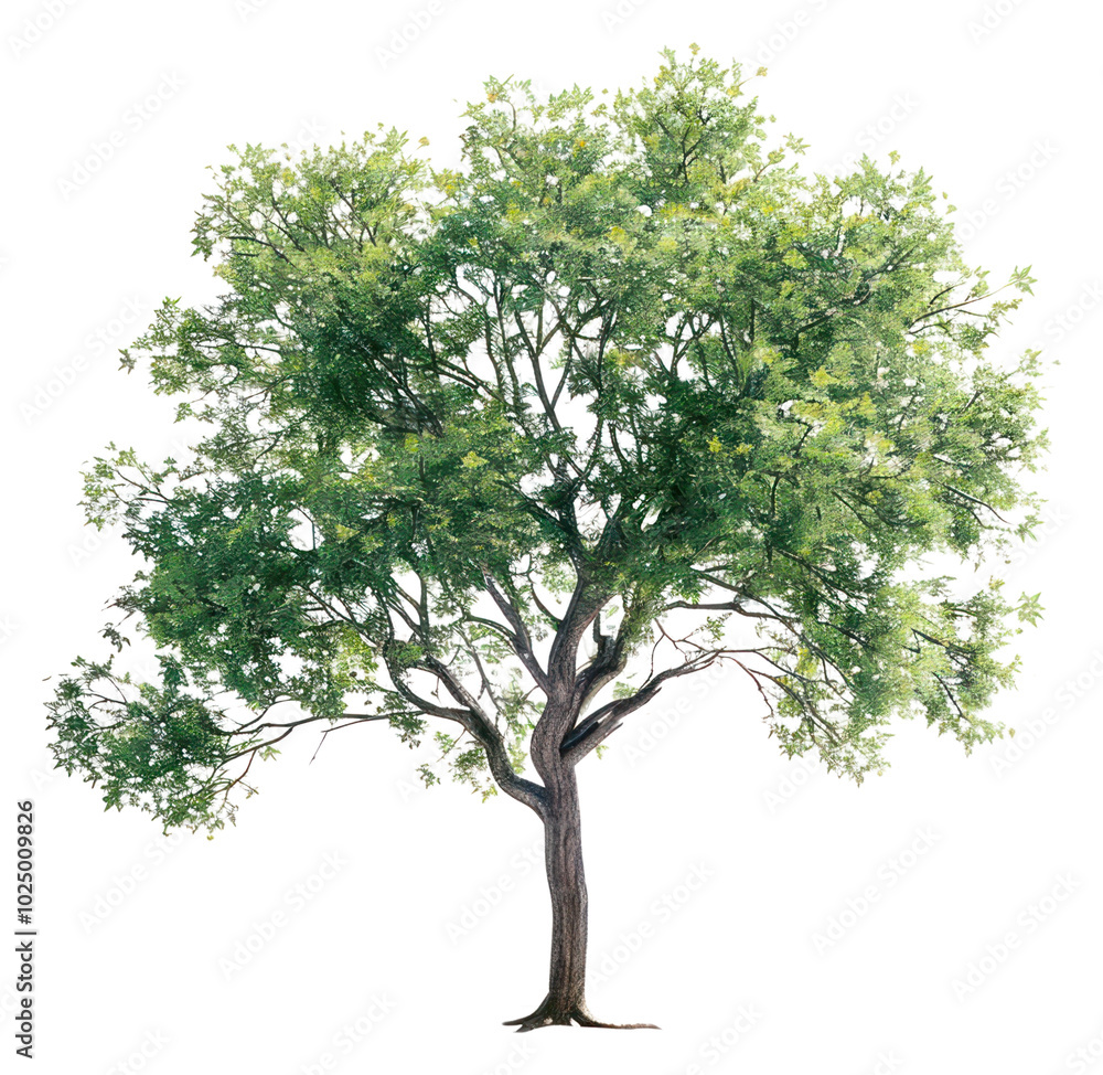 Obraz premium PNG Solitary tree casting shadow