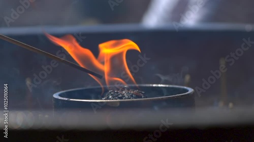 Incense Burning & Prayers at Todaiji Temple, Nara Japan, Slow Motion