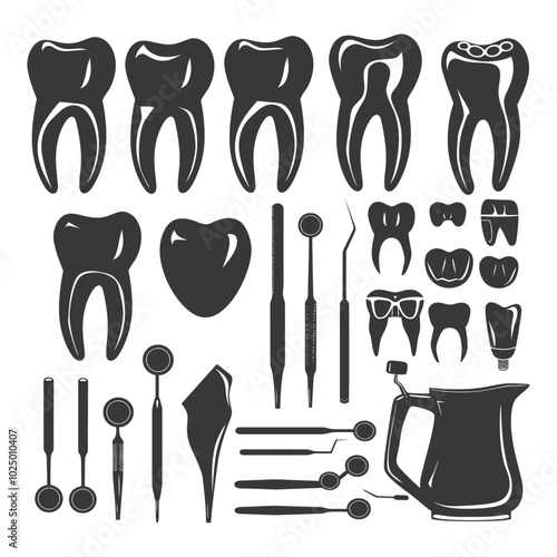 Dental Care Set with Teeth Tools and Equipment