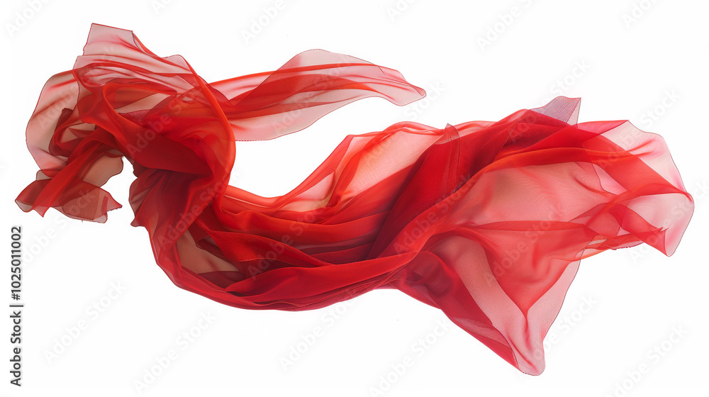 floating elegant red fabric isolated floating elegant red fabric isolated