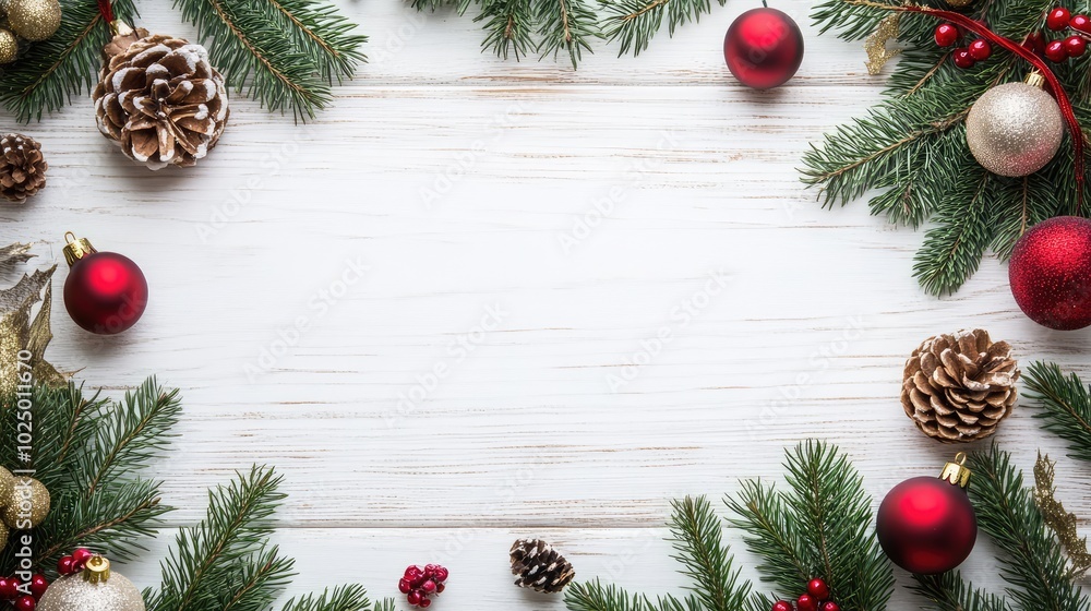 Decorative frame with Christmas attributes. AI generated illustration. Decorative frame with Christmas attributes. AI generated illustration.