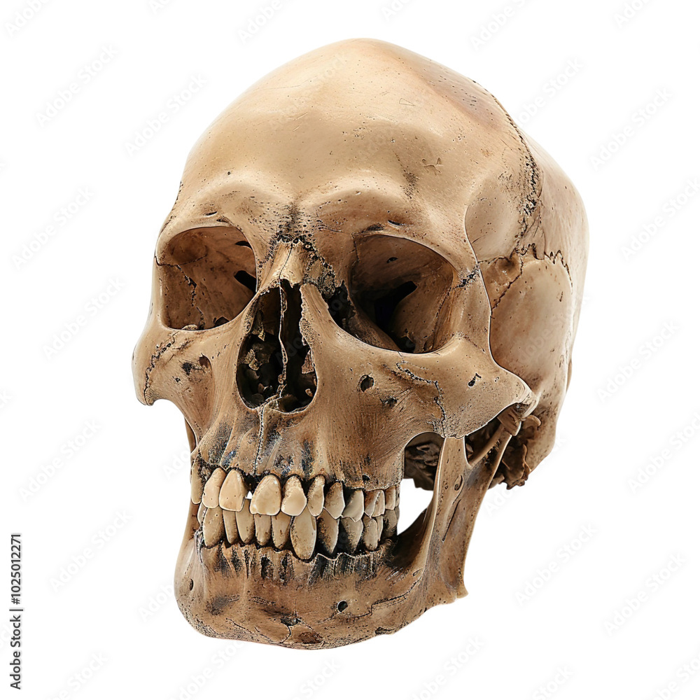 Obraz premium human skull isolated on white