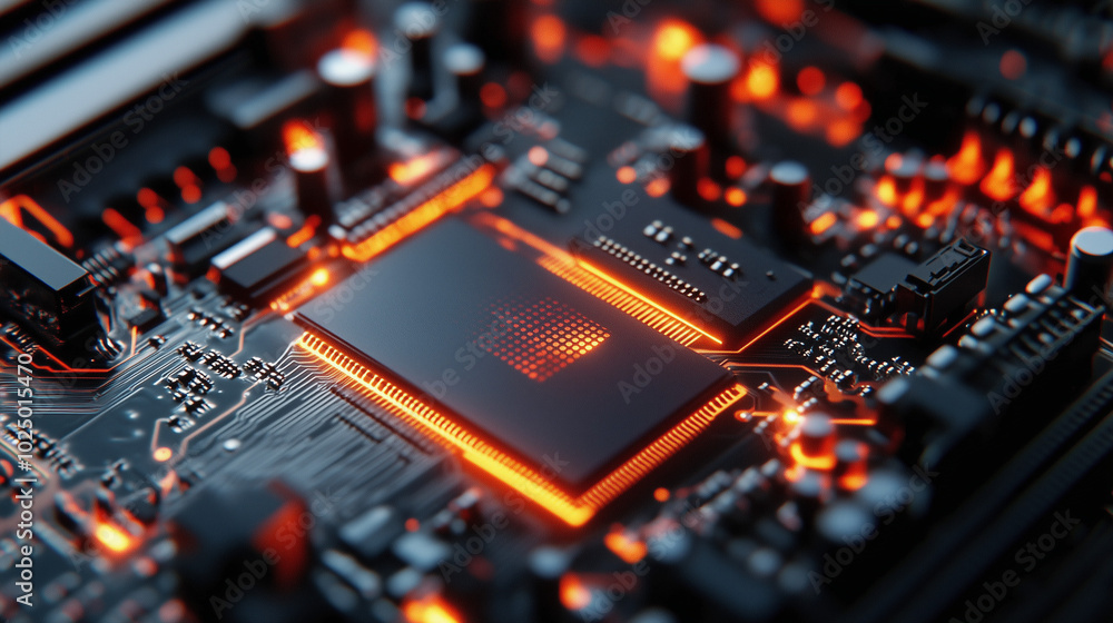 Obraz premium Computer graphics card. 