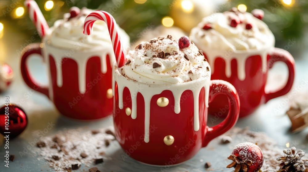 Christmas hot chocolate. AI generated illustration. Christmas hot chocolate. AI generated illustration.