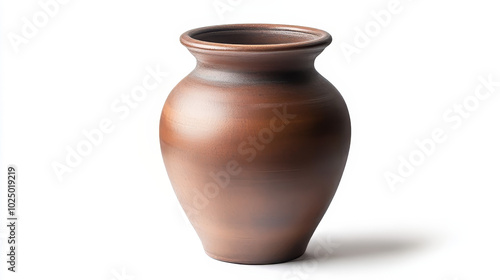 Ceramic vase isolated on white background 