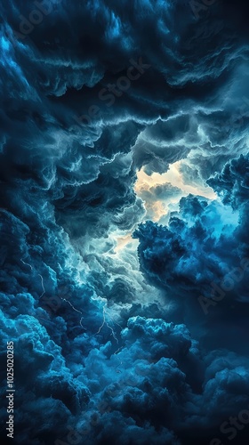 Dramatic Thunderstorm with Striking Cloud Formation