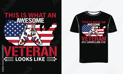 This is what an awesome veteran looks like Veteran T-Shirt Design - Print, Poster .  photo