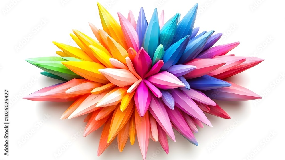 Fototapeta premium Vibrant and Colorful Paper Lantern in the Shape of a Shimmering Star Providing Warm Illumination and Festive Atmosphere for and Holidays