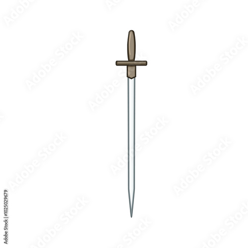 battle sword knight cartoon. joust shield, quest honor, valor castle battle sword knight sign. isolated symbol vector illustration