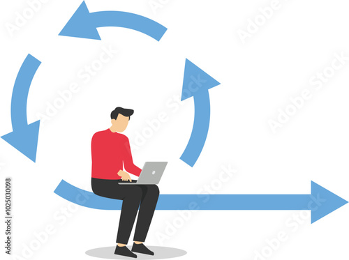 Business agile project management. Vector illustration concept

