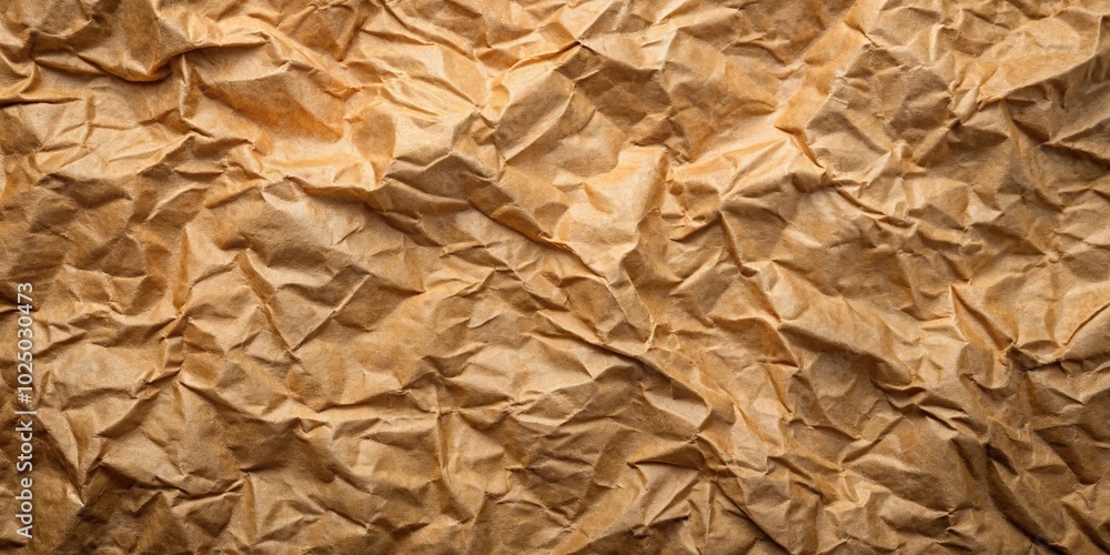 textured brown crumpled paper background with a wide-angle view textured brown crumpled paper background with a wide-angle view
