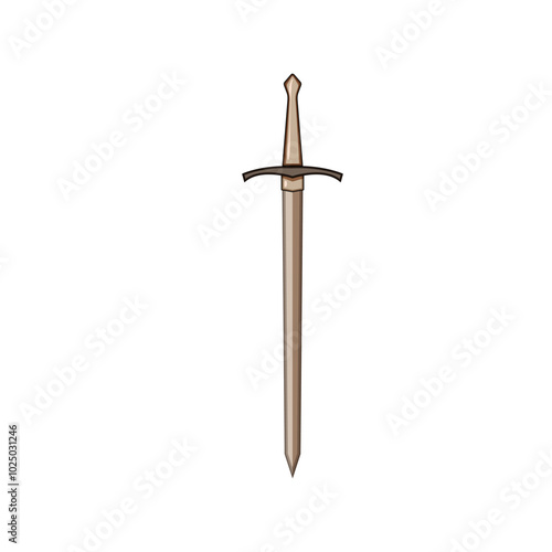 medieval sword knight cartoon. battle joust, shield quest, honor valor medieval sword knight sign. isolated symbol vector illustration