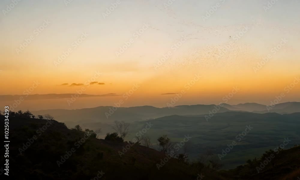 sunset in the mountains sunset in the mountains