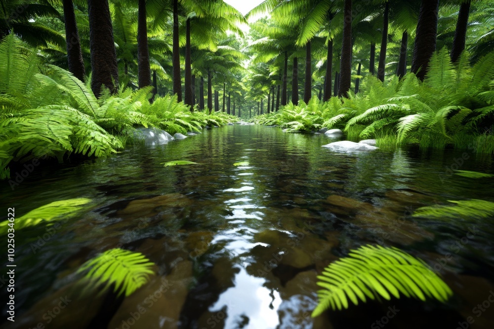 3D forest environment, where trees, wildlife, and rivers are rendered in a virtual space, allowing viewers to explore nature digitally 3D forest environment, where trees, wildlife, and rivers are rendered in a virtual space, allowing viewers to explore nature digitally