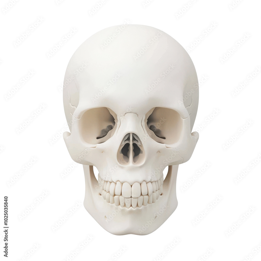 Human skull on white isolated background. Human skull on white isolated background.