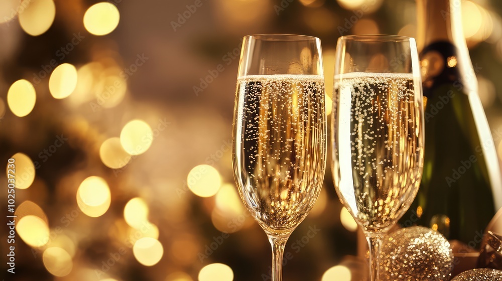 New Year's Celebration: Festive Attributes in Focus. AI generated illustration. New Year's Celebration: Festive Attributes in Focus. AI generated illustration.