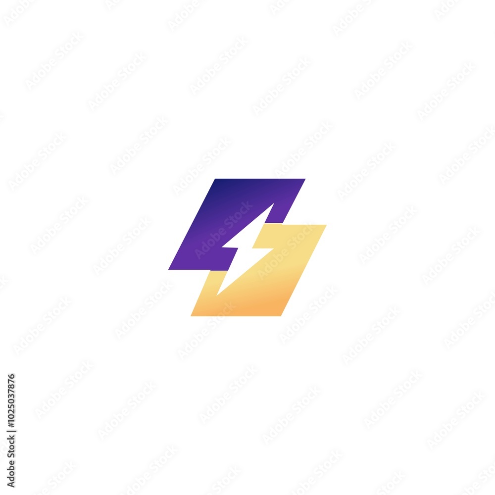 Bolt vector logo template silhouette design Bolt vector logo template silhouette design