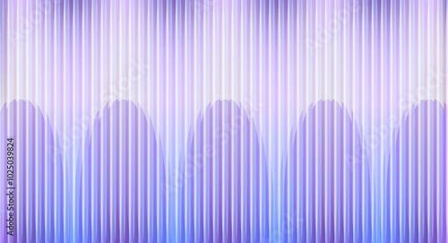 Textured abstract background with ribbed glass and distorted ellipse effect. Fashionable translucent decorative wall with backlight