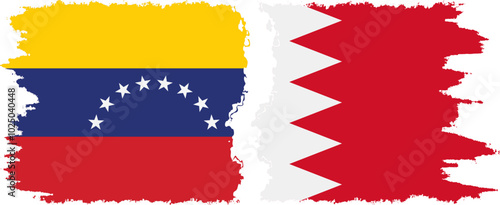 Bahrain and Venezuela grunge flags connection, vector Free Download Bahrain and Venezuela grunge flags connection, vector - GFXLoad
