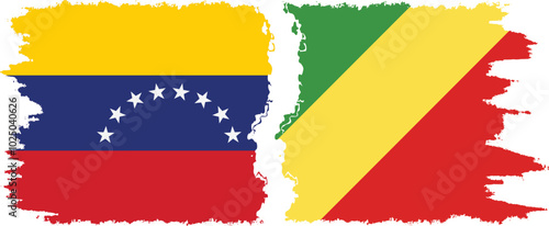 Congo-Brazzaville and Venezuela grunge flags connection, vector Free Download Congo-Brazzaville and Venezuela grunge flags connection, vector - GFXLoad