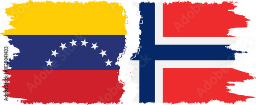 Norway and Venezuela grunge flags connection, vector Free Download Norway and Venezuela grunge flags connection, vector - GFXLoad