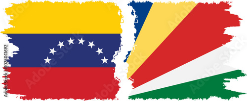 Free Download Seychelles and Venezuela grunge flags connection, vector - GFXLoad