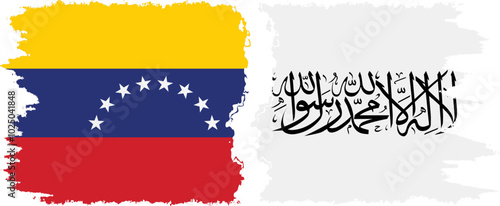 Free Download Afghanistan and Venezuela grunge flags connection, vector - GFXLoad