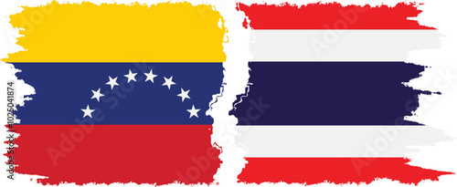 Thailand and Venezuela grunge flags connection, vector Free Download Thailand and Venezuela grunge flags connection, vector - GFXLoad