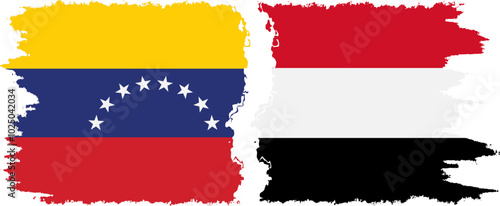Yemen and Venezuela grunge flags connection, vector Free Download Yemen and Venezuela grunge flags connection, vector - GFXLoad