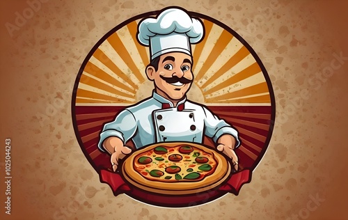 chef with pizza,generative ai