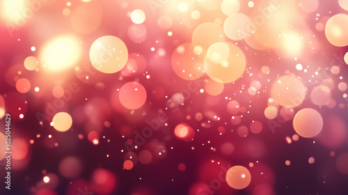 Abstract background with light and pink bokeh. bright and love. Winter Christmas and new year vibes.