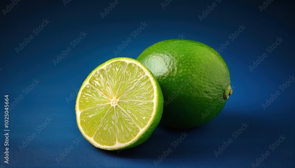 Vibrant Lime Half on Dark Surface. Freshness and Zesty Citrus for Beverage, Food, and Creative Design Concepts Vibrant Lime Half on Dark Surface. Freshness and Zesty Citrus for Beverage, Food, and Creative Design Concepts