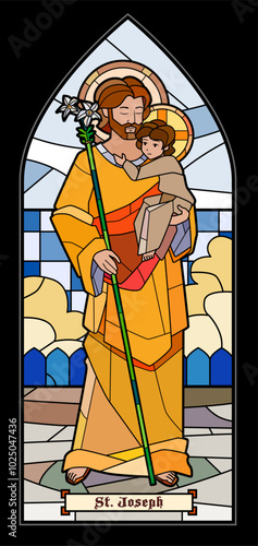 Saint Joseph Stained Glass Window
