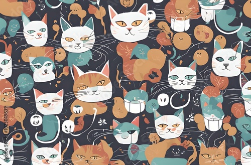 Cats patter design  all wallpaper