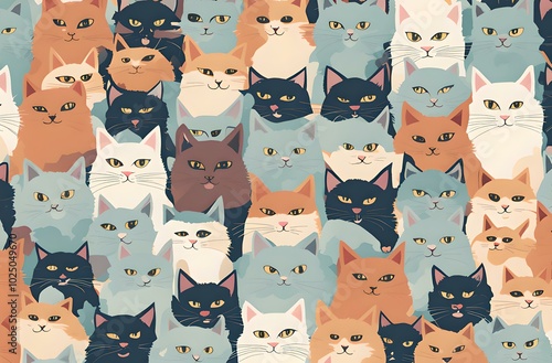 Cats patter design  all wallpaper