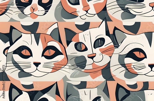 Cats patter design  all wallpaper