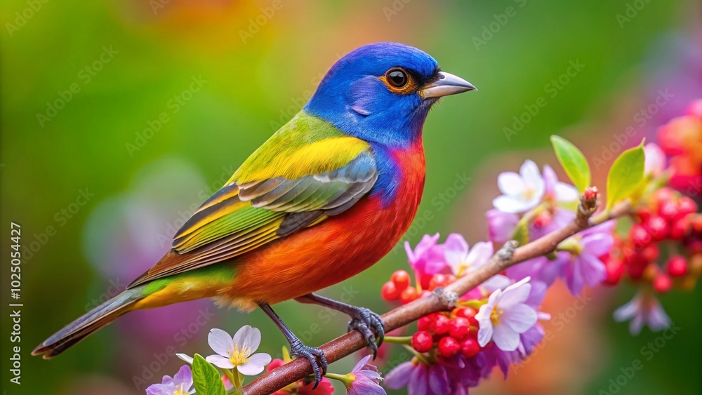Fototapeta premium Beautiful songbird pictures showcasing vibrant colors and natural habitats for wildlife photography enthusiasts and