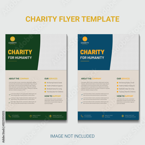 Versatile Charity Flyer Design Template for Nonprofits and Fundraising Campaigns | Fully Customizable, Professional, and High-Quality Layout for Donation Drives, Charity Events, Volunteer Recruitment,