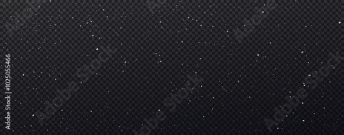 White dust isolated on transparent background. Texture grunge background.  Background with little white dots. Star dust