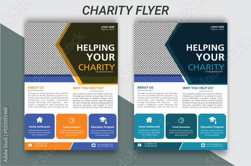 Versatile Charity Flyer Design Template for Nonprofits and Fundraising Campaigns | Fully Customizable, Professional, and High-Quality Layout for Donation Drives, Charity Events, Volunteer Recruitment,